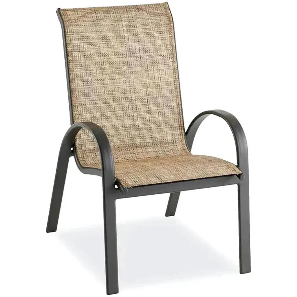 5PC Outdoor Round Dining Table Set Stacking Chairs-Outdoor Dining Sets-LOOMLAN-LOOMLAN