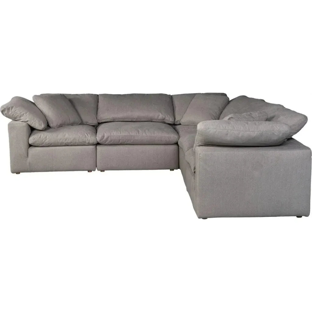 5PC Performance Terra Grey Modular-Modular Sofas-Moe's Home-LOOMLAN