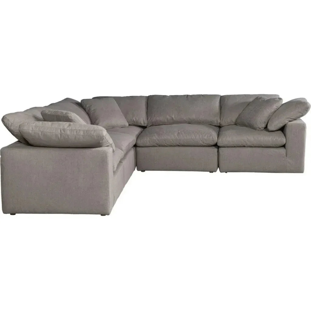 5PC Performance Terra Grey Modular-Modular Sofas-Moe's Home-LOOMLAN