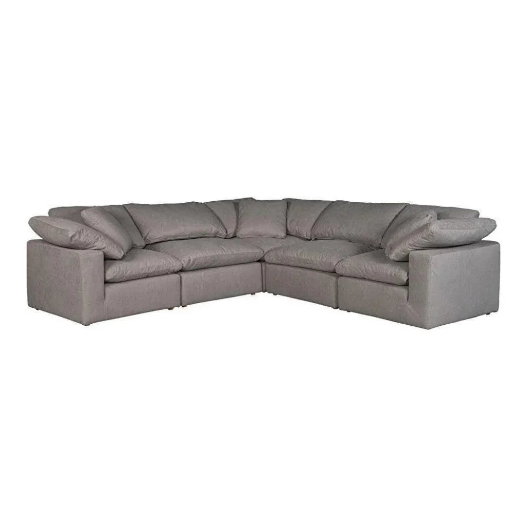 5PC Performance Terra Grey Modular-Modular Sofas-Moe's Home-LOOMLAN