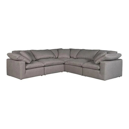 5PC Performance Terra Grey Modular-Modular Sofas-Moe's Home-LOOMLAN