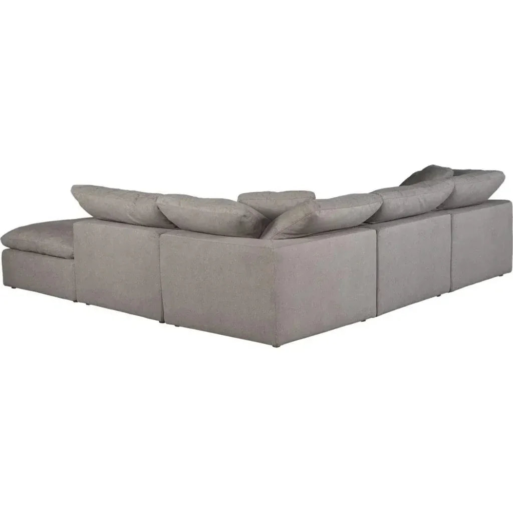 5PC Stain Resistant Terra Grey Dream Modular-Modular Sofas-Moe's Home-LOOMLAN