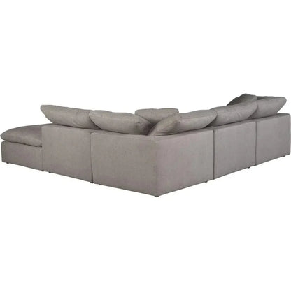 5PC Stain Resistant Terra Grey Dream Modular-Modular Sofas-Moe's Home-LOOMLAN