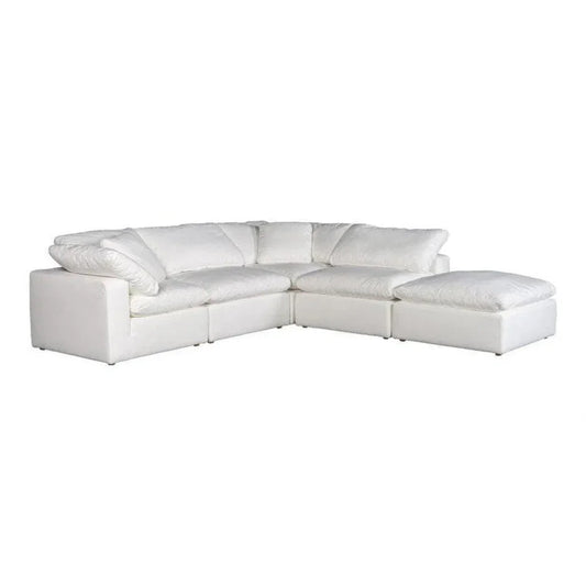 5PC Stain Resistant Terra White Dream Modular-Modular Sofas-Moe's Home-LOOMLAN