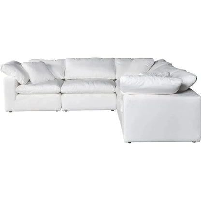 5PC Stain Resistant White Large Classic Modular-Modular Sofas-Moe's Home-LOOMLAN