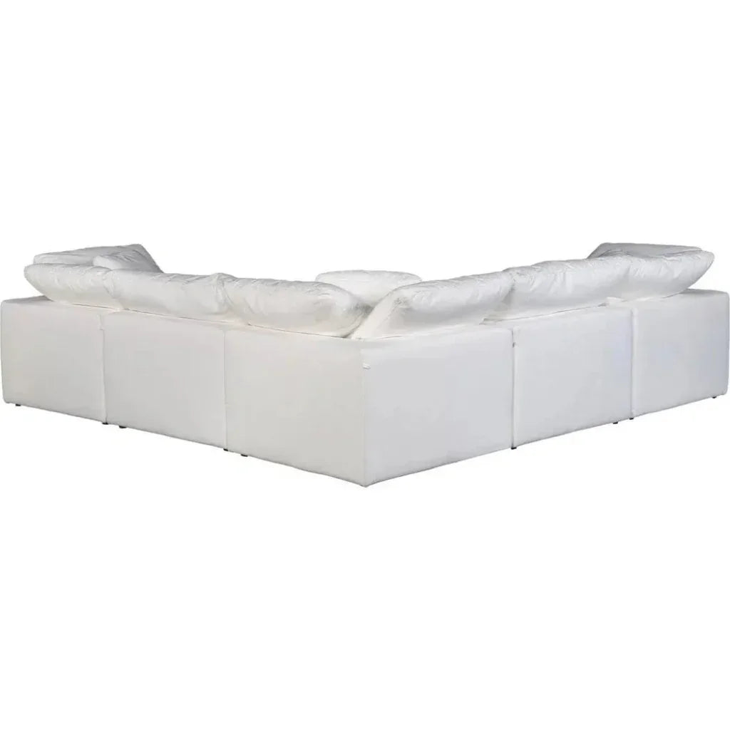 5PC Stain Resistant White Large Classic Modular-Modular Sofas-Moe's Home-LOOMLAN