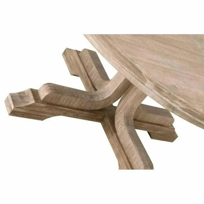 60-77" Round to Oval Extendable Dining Table Solid Wood-Dining Tables-Essentials For Living-LOOMLAN