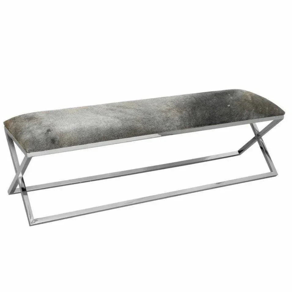 60 Inch Bench Grey Contemporary - LOOMLAN - Moe's Home - Bedroom Benches