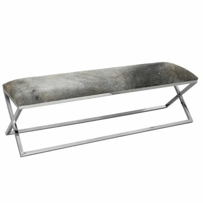 60 Inch Bench Grey Contemporary - LOOMLAN - Moe's Home - Bedroom Benches