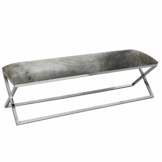 60 Inch Bench Grey Contemporary - LOOMLAN - Moe's Home - Bedroom Benches