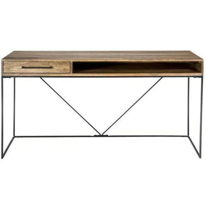 60 Inch Desk Natural Scandinavian-Home Office Desks-Moe's Home-LOOMLAN