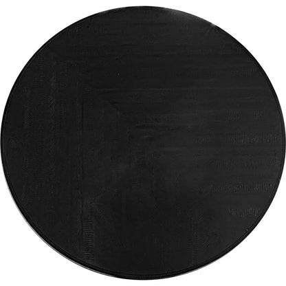 60 in Parq Wood Black Round Dining Table-Dining Tables-Moe's Home-LOOMLAN