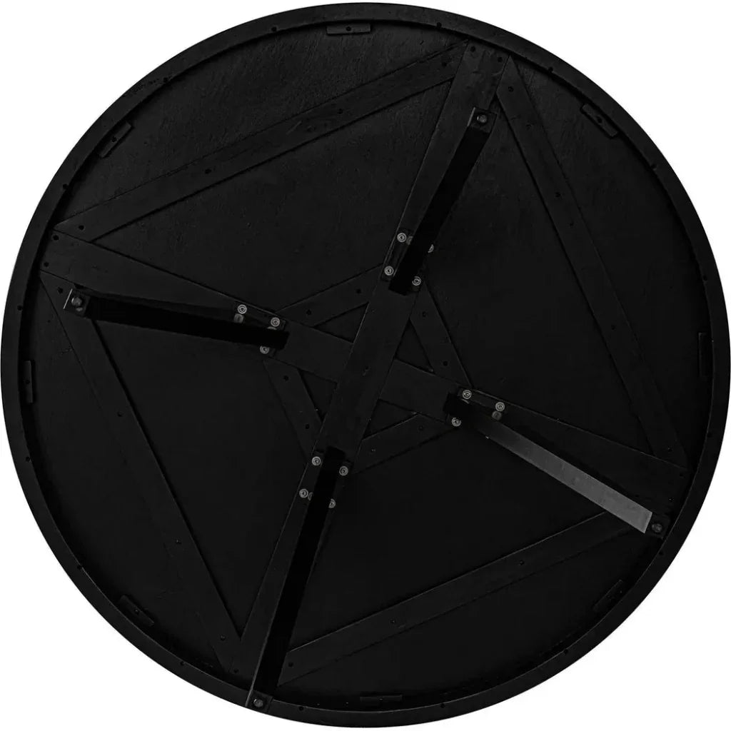 60 in Parq Wood Black Round Dining Table-Dining Tables-Moe's Home-LOOMLAN