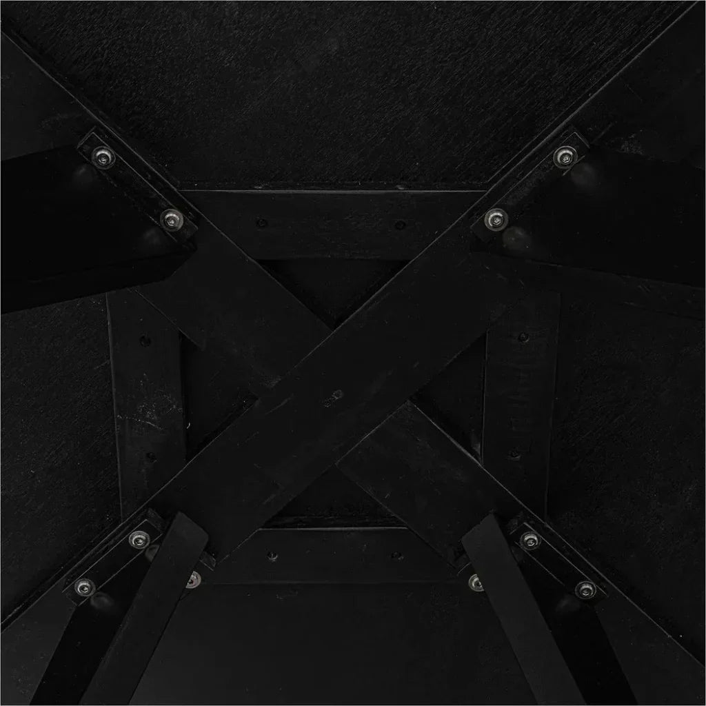 60 in Parq Wood Black Round Dining Table-Dining Tables-Moe's Home-LOOMLAN