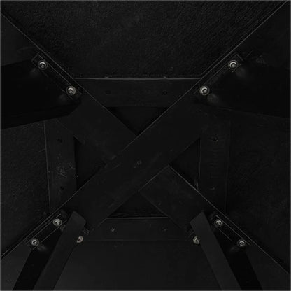 60 in Parq Wood Black Round Dining Table-Dining Tables-Moe's Home-LOOMLAN