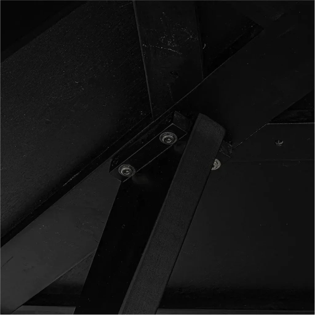 60 in Parq Wood Black Round Dining Table-Dining Tables-Moe's Home-LOOMLAN