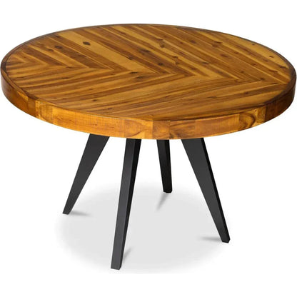 60 in. Parq NaturalVeneer Round Dining Table-Dining Tables-Moe's Home-LOOMLAN