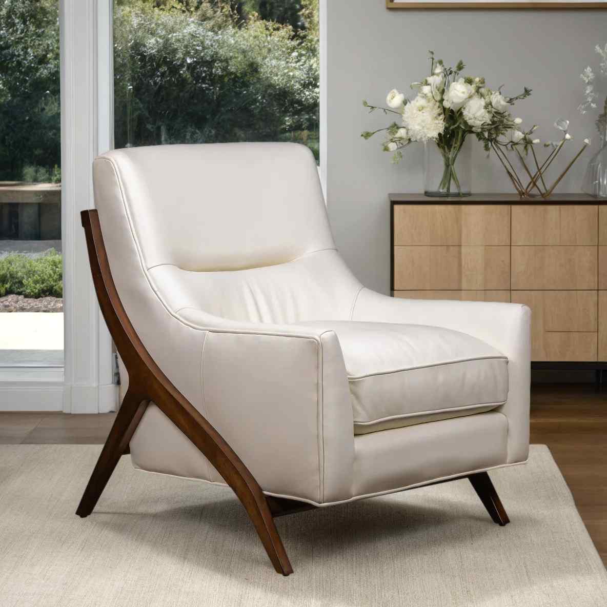 Anastasia Leather Modern Elegance Chair