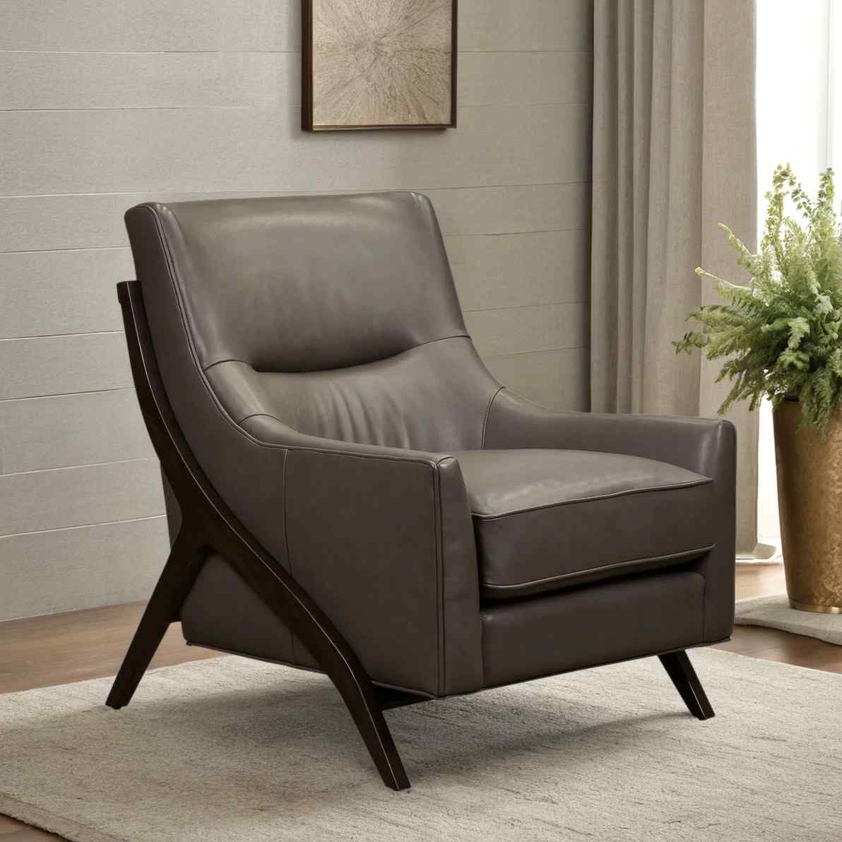 Anastasia Leather Modern Elegance Chair