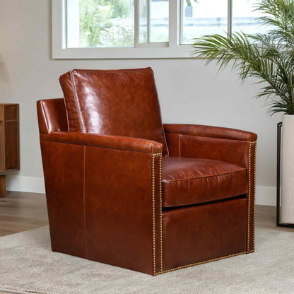 Nina Leather Stylish Comfort Swivel Chair