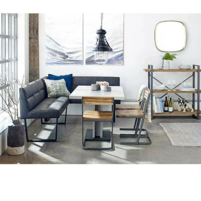 60x81 in Corner Bench Dark Grey Contemporary - LOOMLAN - Moe's Home - Dining Benches