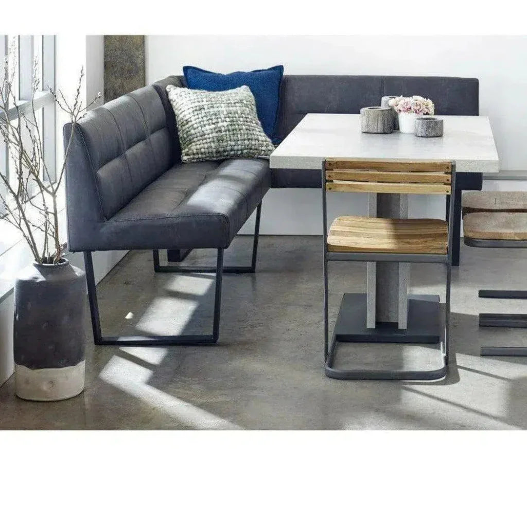 60x81 in Corner Bench Dark Grey Contemporary - LOOMLAN - Moe's Home - Dining Benches
