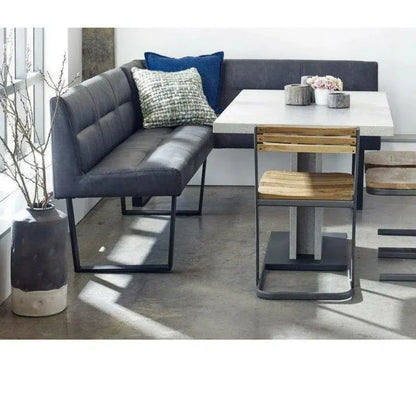 60x81 in Corner Bench Dark Grey Contemporary - LOOMLAN - Moe's Home - Dining Benches