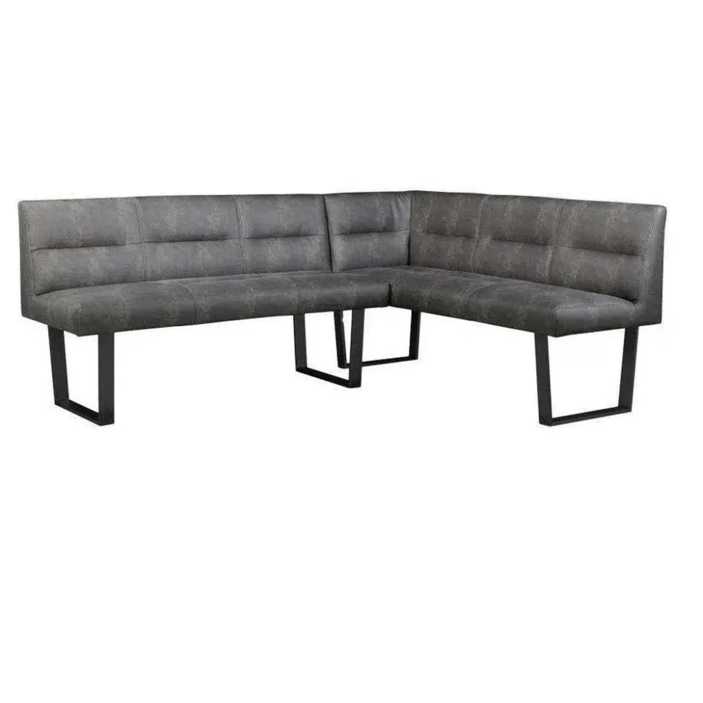60x81 in Corner Bench Dark Grey Contemporary - LOOMLAN - Moe's Home - Dining Benches