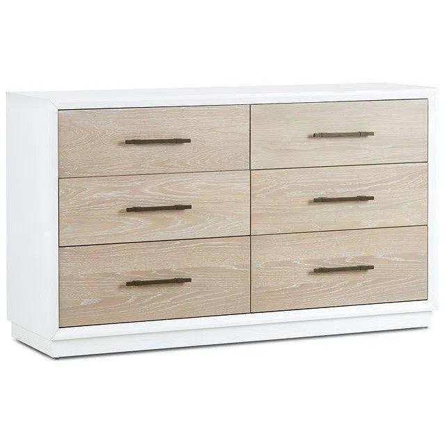 62" High Gloss Boca Grande Six Drawer Double Dresser - LOOMLAN - Panama Jack - Dressers
