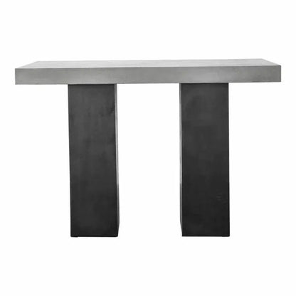 63 Inch Outdoor Bar Table Grey Contemporary-Outdoor Counter Tables-Moe's Home-LOOMLAN