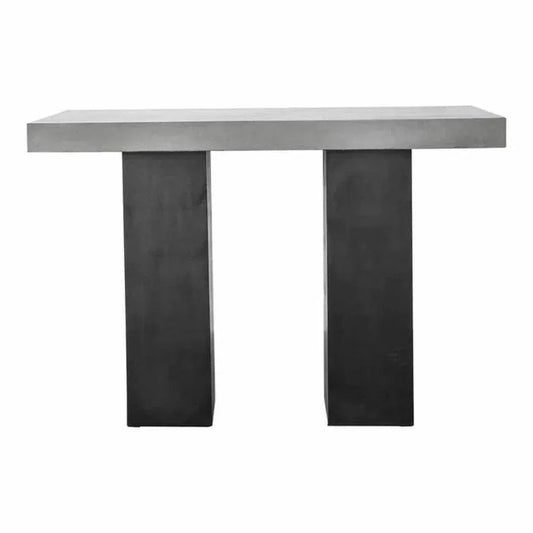 63 Inch Outdoor Bar Table Grey Contemporary-Outdoor Counter Tables-Moe's Home-LOOMLAN