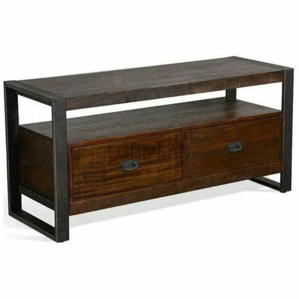 64" TV Stand Rustic Media Cabinet - LOOMLAN - Sunny D - TV Stands & Media Centers