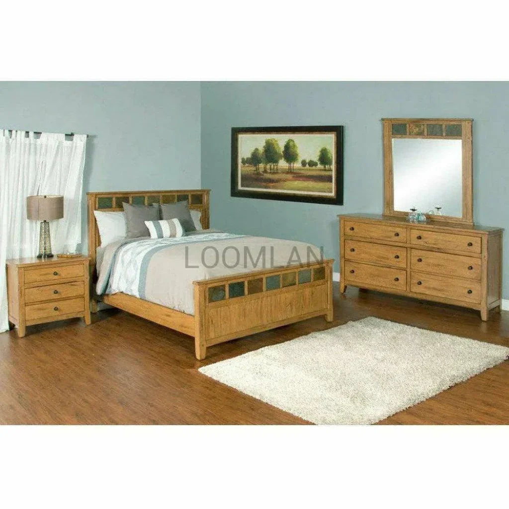 64x35" Rustic Wood Dresser for Small Bedroom - LOOMLAN - Sunny D - Dressers