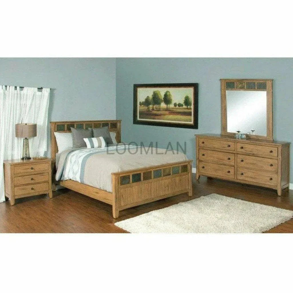 64x35" Rustic Wood Dresser for Small Bedroom - LOOMLAN - Sunny D - Dressers