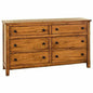 64x35" Rustic Wood Dresser for Small Bedroom - LOOMLAN - Sunny D - Dressers