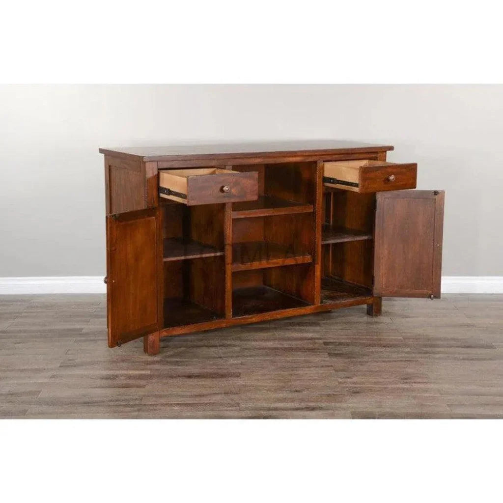 64x80 Wood Buffet Hutch Home Bar Serving Station - LOOMLAN - Sunny D - Buffets & Curios
