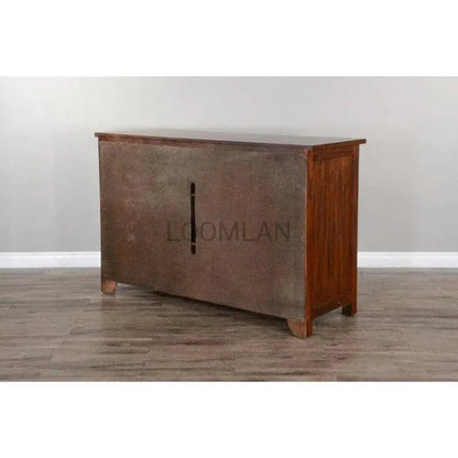 64x80 Wood Buffet Hutch Home Bar Serving Station - LOOMLAN - Sunny D - Buffets & Curios