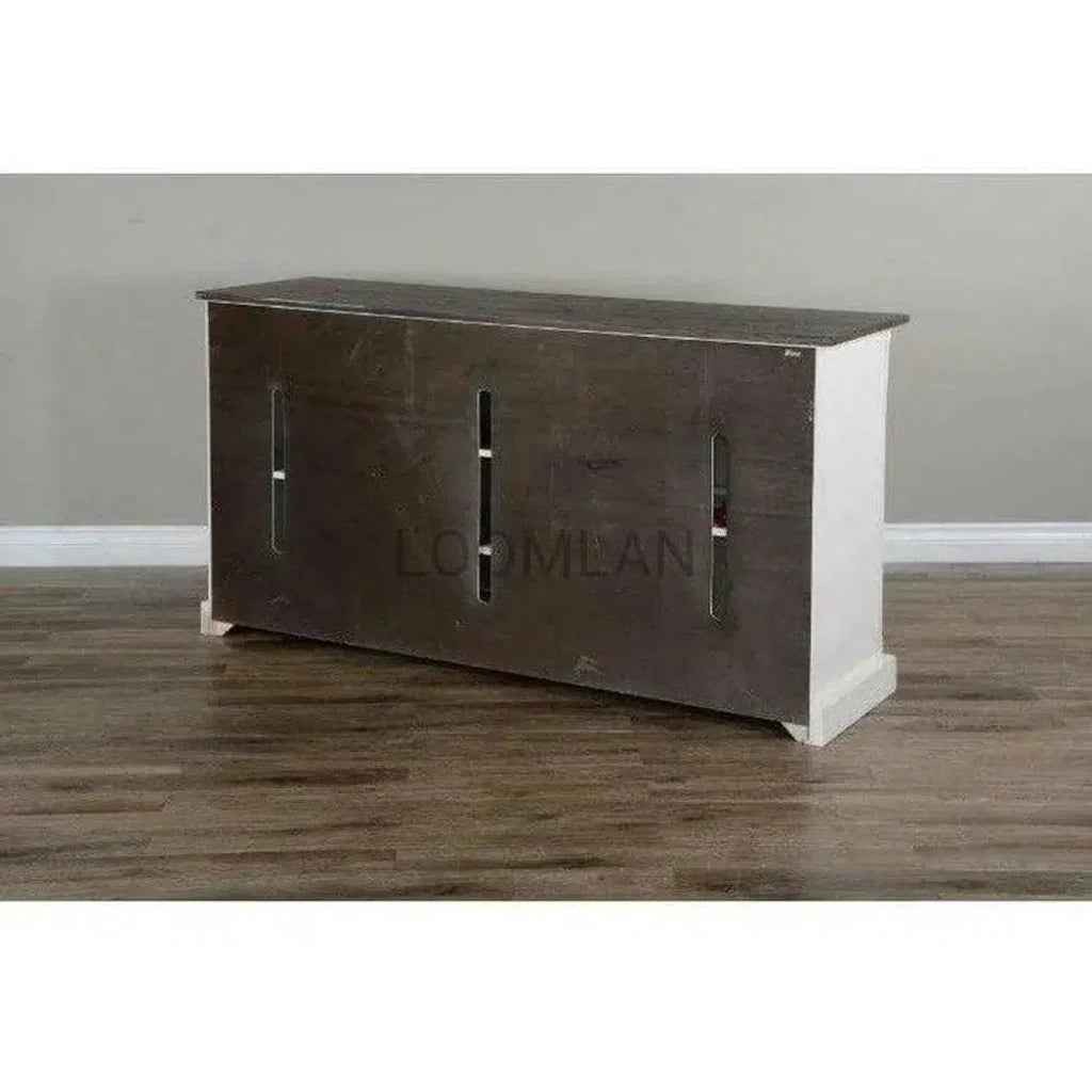 65" TV Stand Sliding Barn Doors Farmhouse - LOOMLAN - Sunny D - TV Stands & Media Centers