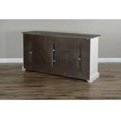 65" TV Stand Sliding Barn Doors Farmhouse - LOOMLAN - Sunny D - TV Stands & Media Centers