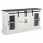 65" White TV Stand Credenza Sliding Doors - LOOMLAN - Sunny D - TV Stands & Media Centers