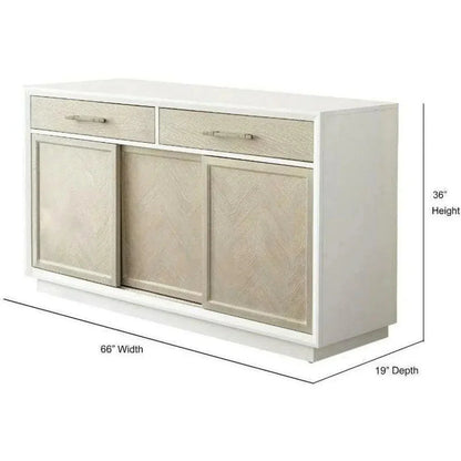 66" Solid Wood Boca Credenza Sliding Doors - LOOMLAN - Panama Jack - Sideboards
