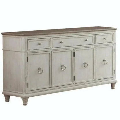 66" White Two - Tone Wooden Credenza - LOOMLAN - Panama Jack - Sideboards