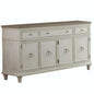 66" White Two - Tone Wooden Credenza - LOOMLAN - Panama Jack - Sideboards