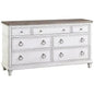 66" White Two - Tone Wooden Dresser and Mirror - LOOMLAN - Panama Jack - Dressers