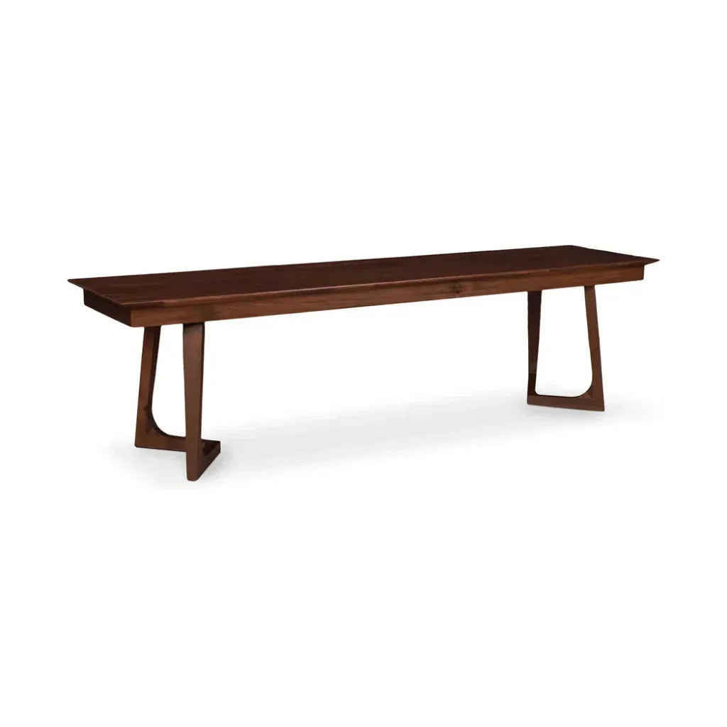 67 Inch Bench Walnut Brown Mid - Century - LOOMLAN - Moe's Home - Dining Benches