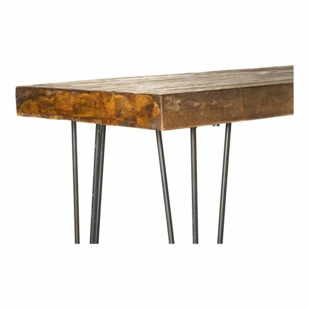 67 Inch Console Table Natural Industrial - LOOMLAN - Moe's Home - Console Tables