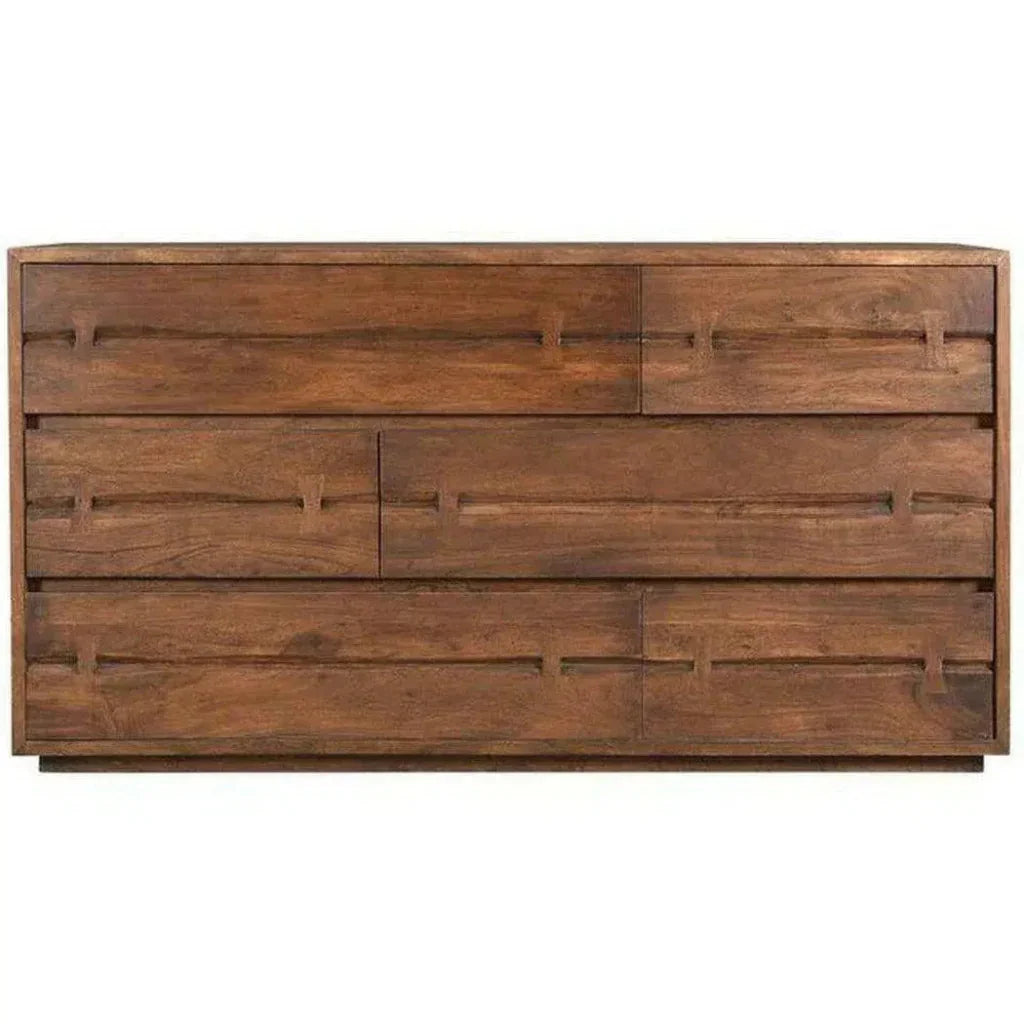 68 Inch Dresser Brown Industrial - LOOMLAN - Moe's Home - Dressers