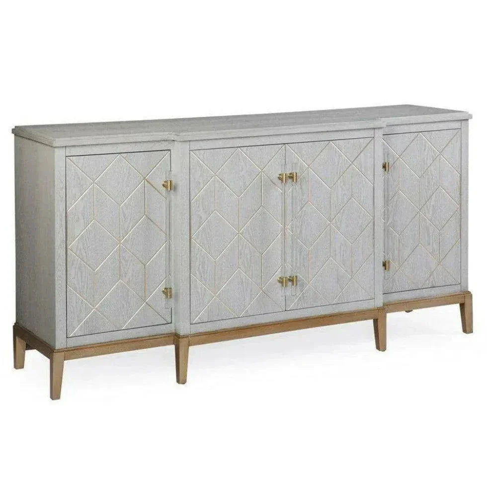 68" Perrine Grey & Gold Wooden Credenza - LOOMLAN - Bassett Mirror - Sideboards