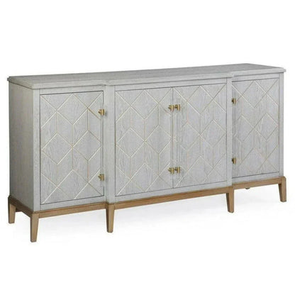 68" Perrine Grey & Gold Wooden Credenza - LOOMLAN - Bassett Mirror - Sideboards
