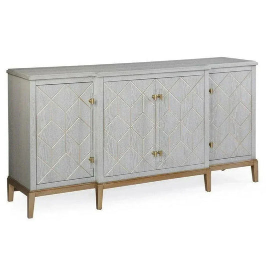 68" Perrine Grey & Gold Wooden Credenza - LOOMLAN - Bassett Mirror - Sideboards